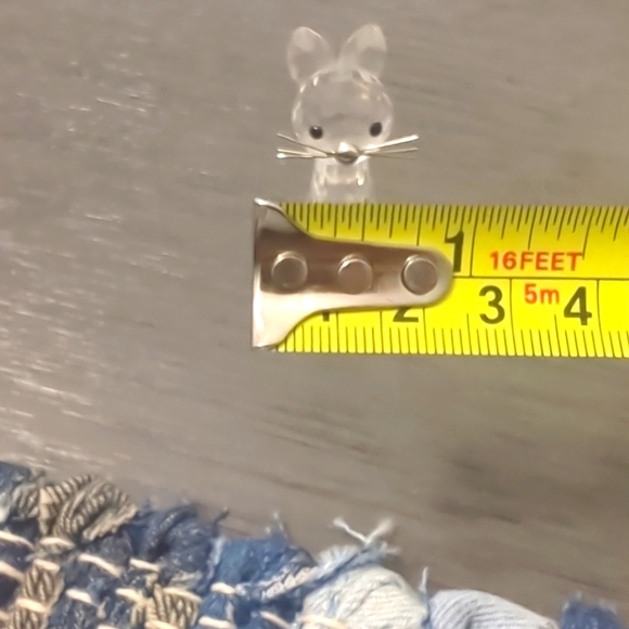 Swarovski Crystal 7634 052 000 Medium Cat Var 1 Metal Tail Up No Box - Picture 5 of 6